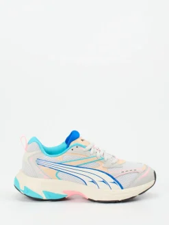 Damen Puma – Sneaker aus Mesh und Synthetikleder Hellgrau