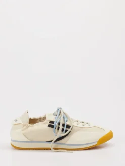 Damen Puraai – Sneaker aus Velour und Textil creme