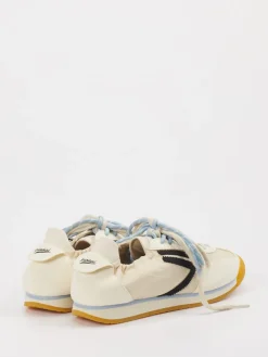 Damen Puraai – Sneaker aus Velour und Textil creme