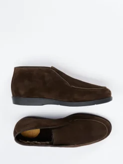 – Ankle Slipper aus Veloursleder schoko*Quarvif Outlet