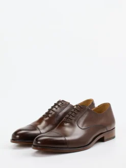 – Oxford-Schnürschuh aus Glattleder Dunkel*Quarvif Outlet