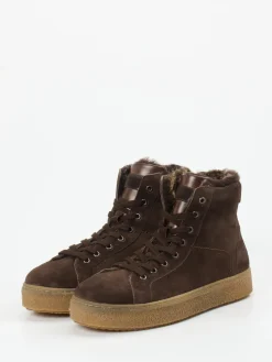 – Schnürboots aus Veloursleder dunkel*Quarvif Best