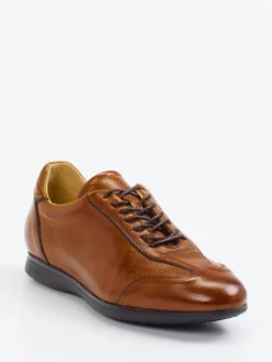 Herren Quarvif – Schnürschuh aus Hirschleder cognac