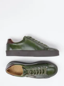 – Sneaker aus Kalbleder Oliv*Quarvif Outlet