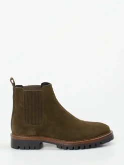 Damen Ralph Harrison – Chelsea Boots aus Veloursleder oliv