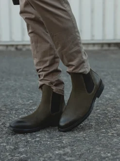 – Chelsea Boots aus Nubukleder Oliv*Ralph Harrison Online