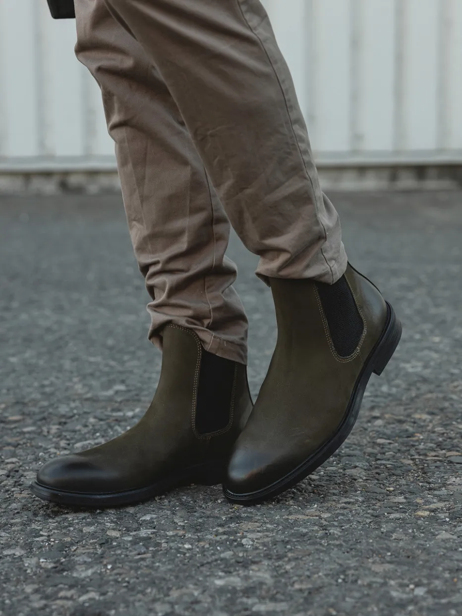 – Chelsea Boots aus Nubukleder Oliv*Ralph Harrison Online