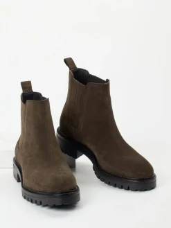 – Chelsea Boots aus Veloursleder olivbraun*Ralph Harrison Clearance