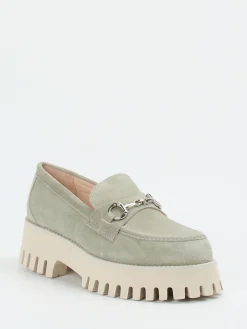 Damen Ralph Harrison – Chunky Loafer aus Veloursleder Salbei