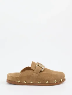 Damen Ralph Harrison – Clogs aus Veloursleder in Karamell