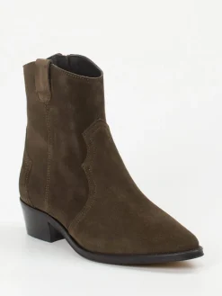 – Cowboyboots aus Veloursleder dunkelbraun*Ralph Harrison Sale