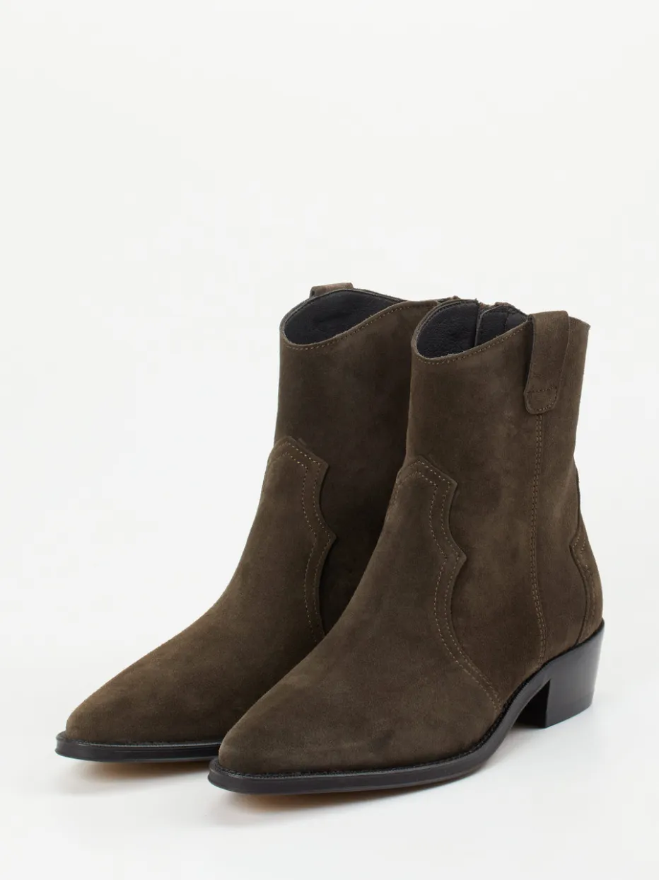 – Cowboyboots aus Veloursleder dunkelbraun*Ralph Harrison Sale