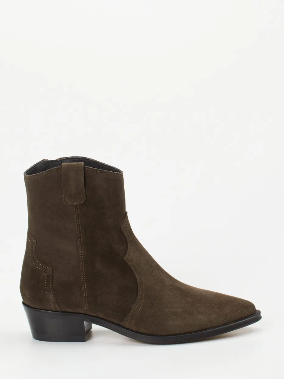 – Cowboyboots aus Veloursleder dunkelbraun*Ralph Harrison Sale