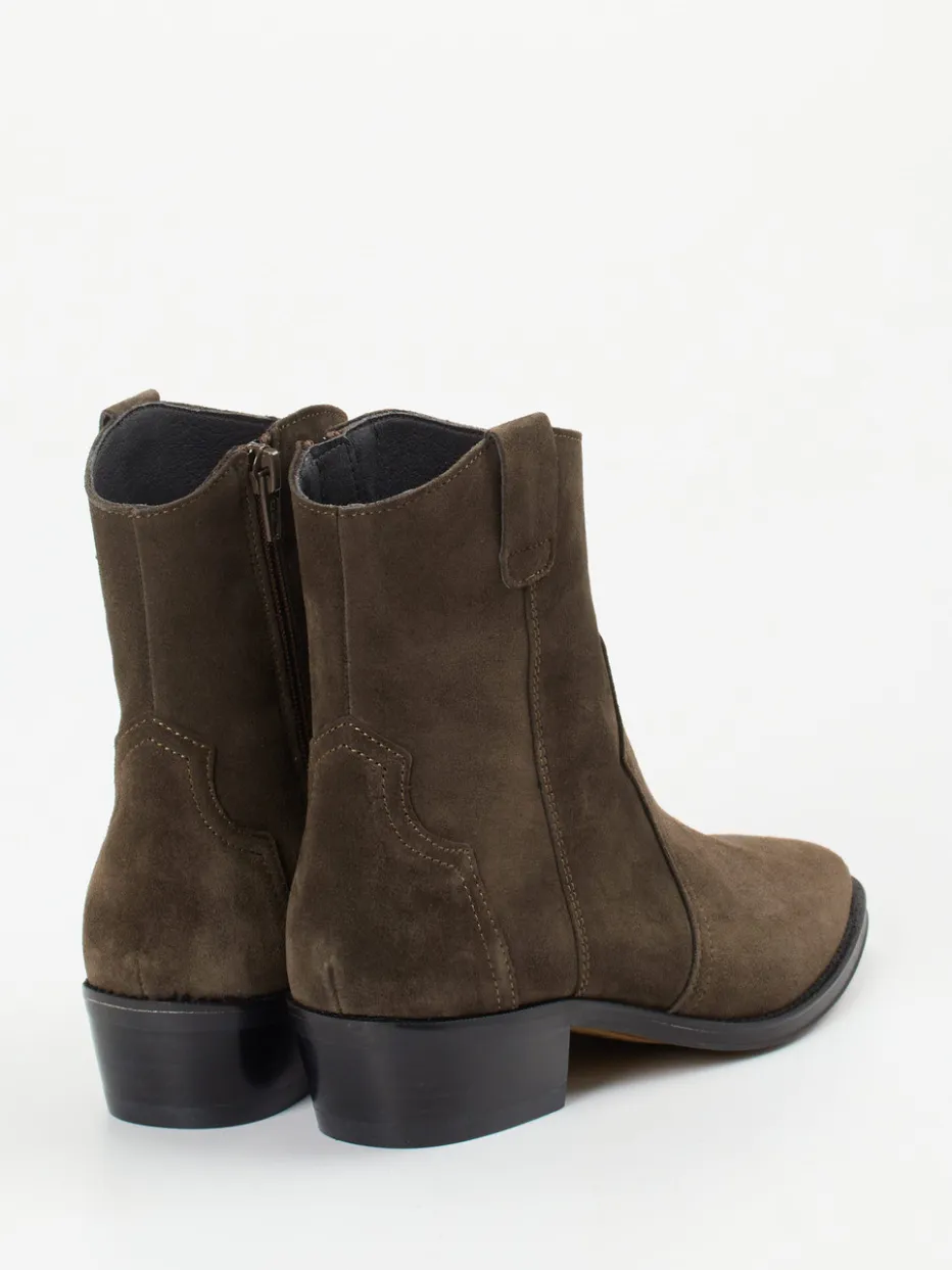 – Cowboyboots aus Veloursleder dunkelbraun*Ralph Harrison Sale