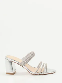 Damen Ralph Harrison – High Heel Mules aus Metallicleder