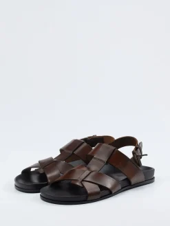 – Ledersandale aus Kalbleder Dunkel*Ralph Harrison Discount