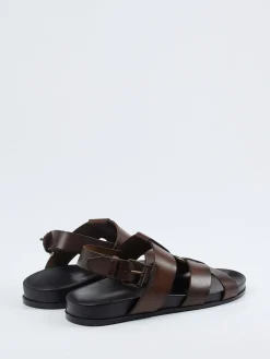 – Ledersandale aus Kalbleder Dunkel*Ralph Harrison Discount