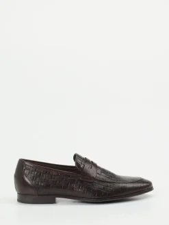 Herren Ralph Harrison – Loafer aus geprägtem Leder Dunkel