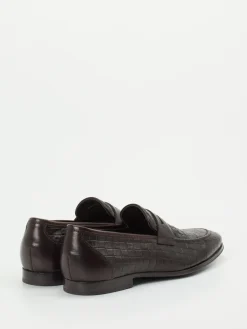 Herren Ralph Harrison – Loafer aus geprägtem Leder Dunkel