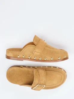 – Loafer-Mules aus Veloursleder Sandbeige*Ralph Harrison Sale