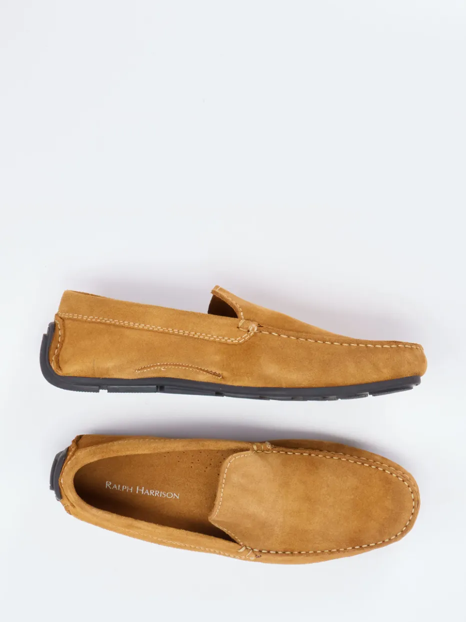 Herren Ralph Harrison – Mokassin aus Veloursleder cognac