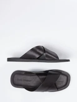 Herren Ralph Harrison – Pantolette aus Kalbleder tiefschwarz