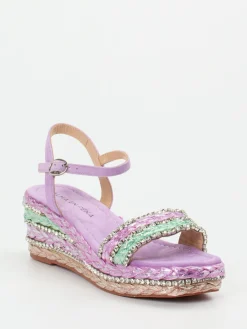 – Plateau-Sandale aus Veloursleder Flieder*Ralph Harrison Hot