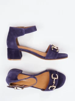 – Sandaletten aus Nubukleder dunkelviolett*Ralph Harrison Outlet