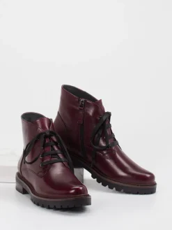 – Schnürstiefeletten aus Lammleder Bordeaux*Ralph Harrison Discount