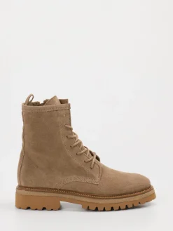 Damen Ralph Harrison – Schnürstiefelette aus Veloursleder Sand