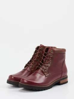 – Schnürstiefelette aus Lammleder bordeaux*Ralph Harrison