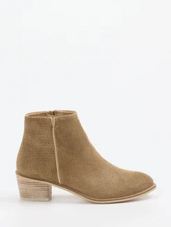 – Stiefelette aus Veloursleder sandfarben*Ralph Harrison