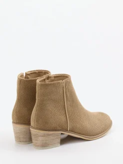 – Stiefelette aus Veloursleder sandfarben*Ralph Harrison