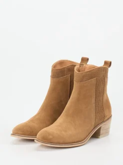 – Stiefelette aus Veloursleder Cognac*Ralph Harrison Sale