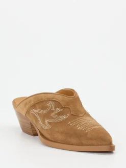 – Western-Mules aus Veloursleder Cognac*Ralph Harrison Hot