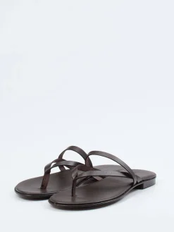 – Zehentrenner aus Kalbleder dunkel*Ralph Harrison Best