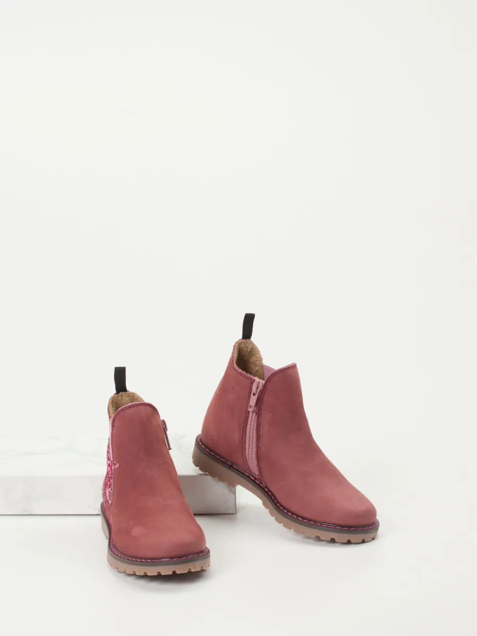 Kinder Ralph Harrison Classic – Chelsea Boots aus Nubukleder Altrosa