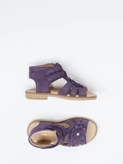 – Mädchensandale aus Nubukleder Violett*Ralph Harrison Classic New