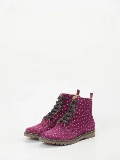 – Winterboots aus geprägtem Leder Beerenpink*Ralph Harrison Classic Outlet