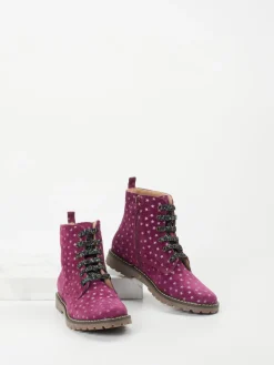 – Winterboots aus geprägtem Leder Beerenpink*Ralph Harrison Classic Outlet