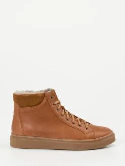 Herren Ralph Harrison Country – High-Top Sneaker aus Fettleder Cognac