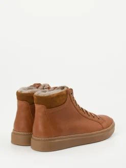 Herren Ralph Harrison Country – High-Top Sneaker aus Fettleder Cognac