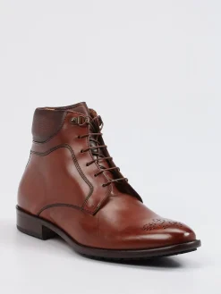 – Schnürstiefeletten aus Kalbleder cognac*Ralph Harrison Edition Best