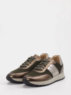 – Sneaker aus Leder und Textil oliv*Rapid Soul Clearance