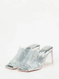 – High Heels aus Metallic mit Stsbesatz*RAS Clearance