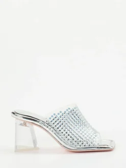 – High Heels aus Metallic mit Stsbesatz*RAS Clearance