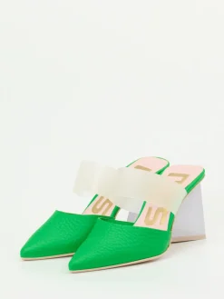 Damen RAS – Mules aus Kalbleder mit transparentem Riemen