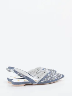 Damen RAS – Slingback-Ballerinas aus Denim mit Stsdetails