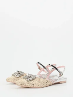 Damen RAS – Slingback-Ballerinas aus Bastgeflecht