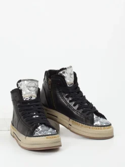 Damen Rebecca White – High-Top Sneaker aus Metallicleder